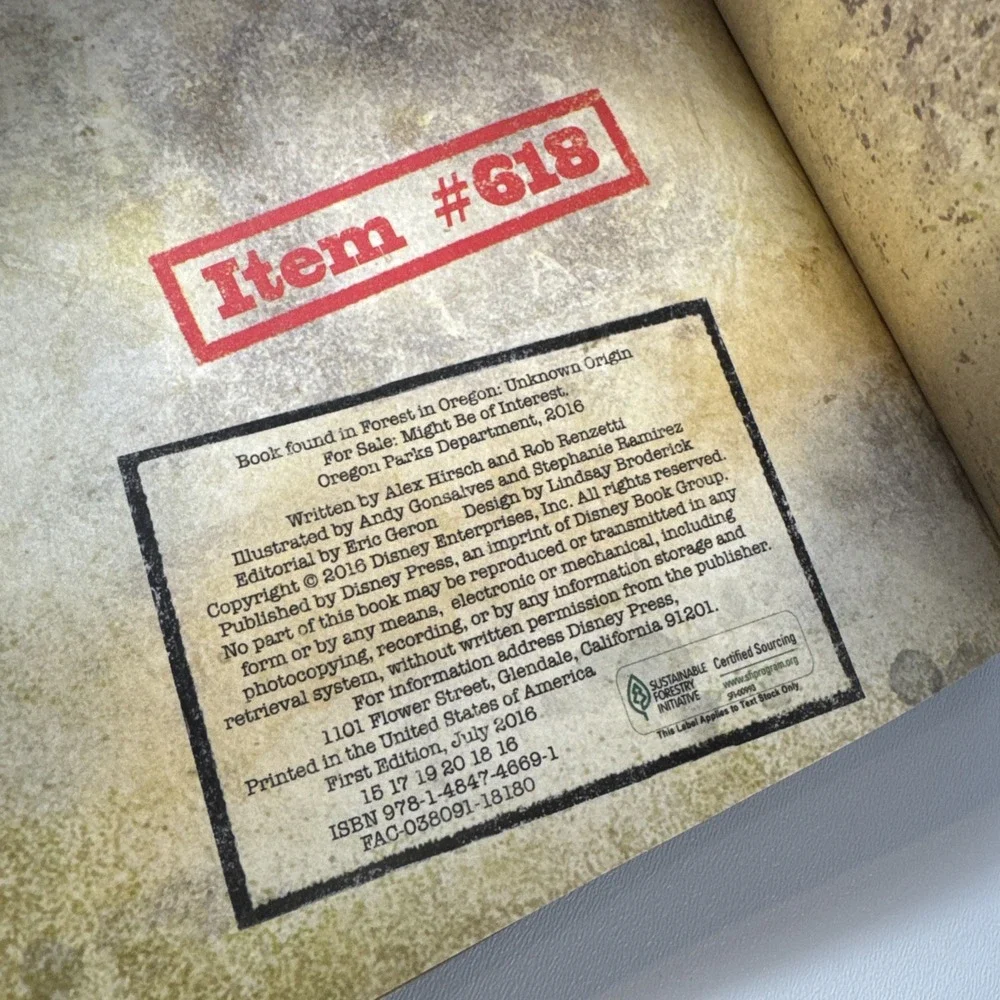 Disney Gravity Falls Journal 3 Hardback First Edition by Alex Hirsch‎